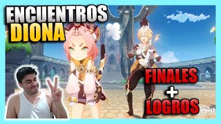 🔥 ENCUENTROS con DIONA  TODOS los FINALES  LOGROS OCULTOS  MISIÓN LEGENDARIA  GENSHIN IMPACT [upl. by Anitra134]