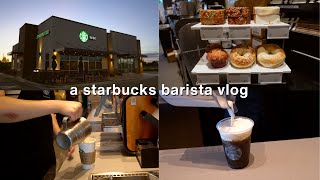 come work with me at starbucks starbucks barista vlog day in life as a barista ☕️ [upl. by Akkin]