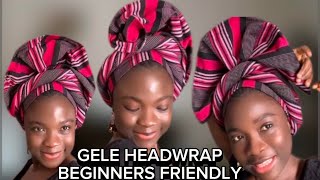 How To Tie Quick Gele For Church Beginners Friendly [upl. by Nilde]