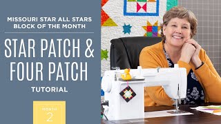 Month 2 All Stars Block Of The Month with Jenny Doan of Missouri Star Quilt Co Video Tutorial [upl. by Ykcin686]