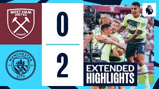 EXTENDED HIGHLIGHTS  West Ham 02 Man City  Haaland scores two goals [upl. by Natelson]