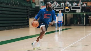 James Harden amp the 76ers practicing at Colorado State  NBA on ESPN [upl. by Isabel]