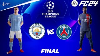 FC 24  Man City vs PSG  UEFA Champions League 2425 Final Match  PS5™ 4K60 [upl. by Aimit]