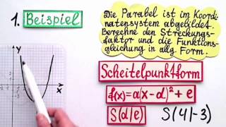 Streckungsfaktor einer Parabel berechnen Teil 1 [upl. by Paule]