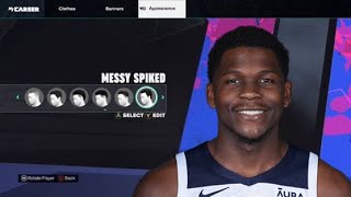 NBA 2K25 ANTHONY EDWARDS FACE CREATION NEXT GEN amp CURRENT GEN BEST FACE CREATION 2K25 [upl. by Aileduab]