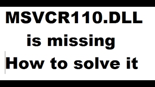 Wamp error MSVCR110DLL is missing  How to solve it [upl. by Annekcm]