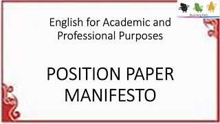 Position paper II EAPP [upl. by Ainegul]