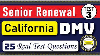 California DMV Written Test 2024  DMV Senior Written Test 2024  DMV Renewal For Seniors  Test 3 [upl. by Alahcim]