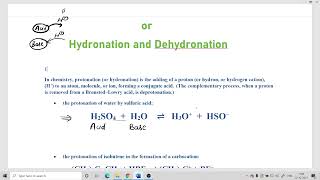 Protonation and Deprotonation or Hydronation and Dehydronation [upl. by Glenda290]