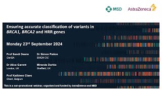 Ensuring accurate classification of variants in BRCA1 BRCA2 and HRR genes 2024  webinar 3 [upl. by Aneek847]