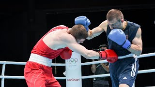 Oleksandr Khyzhniak UKR vs Gleb Bakshi RUS European Olympic Qualifiers 2021 Final 75kg [upl. by Ahsiloc]