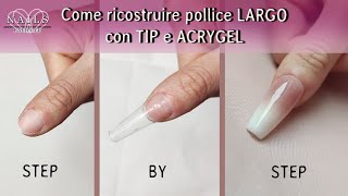 Ricostruzione unghie con Tip e Acrygel  Baby Boomer in struttura [upl. by Medeah]