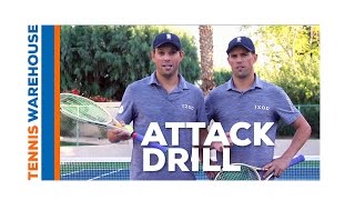 Tennis Bryan Brothers Doubles Attack Drill [upl. by Gerk]