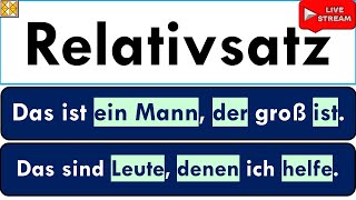 Relativsätze  Nominativ Akkusativ Dativ und Genitiv  Theorie und viel Praxis [upl. by Roanna]