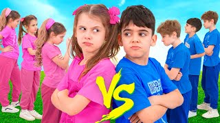 Boys vs Girls Challenge for kids with Eva and Friends [upl. by Erdnassak231]