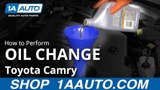 How to Perform Oil Change 1117 Toyota Camry [upl. by Aehsat]