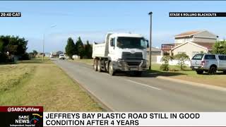 Plastic road in Jeffreys Bay still going strong four years on [upl. by Irehs]