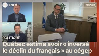 Français dans les cégeps  mission accomplie  Dabord linfo [upl. by Nilcaj]