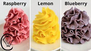 Condensed Milk Buttercream COMPILATION Raspberry Lemon Blueberry Silky Smooth NO Icing Sugar EASY [upl. by Adrienne]