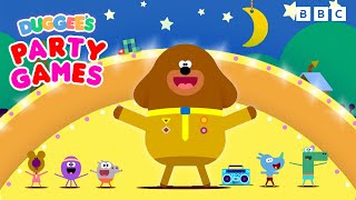 Lets play Dance along with Duggee 🪩  Play Duggees Party Games ⭐️  Hey Duggee Official [upl. by Frisse]