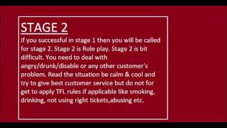 TFL Customer Service Assistant Interview [upl. by Eerhs]