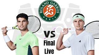 Carlos Alcaraz vs Alexander Zverev  French Open 2024 Final Live [upl. by Danya]