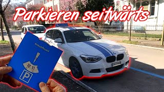 Parkieren seitwärts mit Parkscheibe [upl. by Auahsoj821]