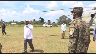 MUSEVENI lands in Tororo huge crowds welcome him ahead of PDM sensitization campaigns [upl. by Sosna]