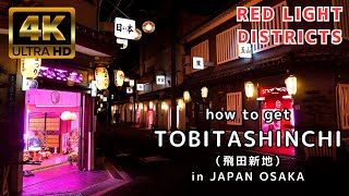 【日本大阪】how to get TOBITASHINCHI and RED LIGHT DISTRICTS JAPAN OSAKA walking 4K HDR 飛田新地 [upl. by Bernstein]