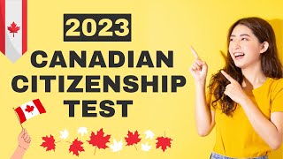 Canadian Citizenship Practice Test 2023  Part 1 [upl. by Amis808]