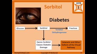 PKU Phenylketonuria Galactosemia Hereditary Fructose Intolerance amp Sorbitol Diabetic Cataracts [upl. by Yenterb]