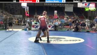 Junior 145  Beau Blackham Utah vs Matthew Moody Georgia [upl. by Queenie]