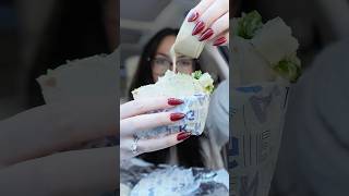 Chicken Caesar Salad Wrap Mukbang NO TALKING [upl. by Yahsan]