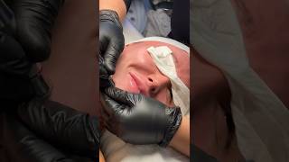 Esthetician facial treatment on my friend La Demi esthetician shorts [upl. by Niletak]