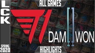 T1 vs DWG Highlights ALL GAMES  LCK Spring 2020 W1D1  T1 vs Damwon Gaming [upl. by Nikolai647]