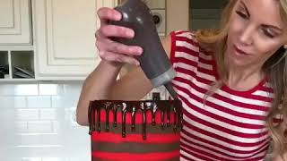 Valentines Day Cake Timelapse Neurotic Mom Bakes [upl. by Anyad892]