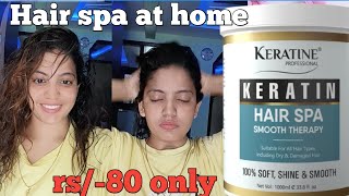 KERATIN HAIR SPA SMOOTH THERAPY hair spa at homebeyourselfzebamiddey3812 [upl. by Suidualc]