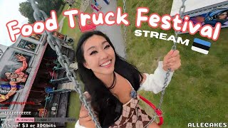 FOOD TRUCK FESTIVAL in Tallinn Estonia  Day 52 Europe Trip Stream [upl. by Joachim]