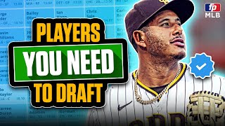 The Best Draft Targets at Each Position 2024 Fantasy Baseball [upl. by Udele]