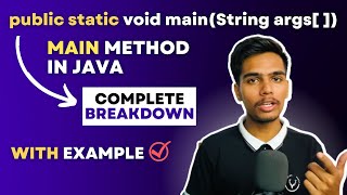 Public Static Void main in Java  Main Method in Java complete explanation  Indian Programmer [upl. by Durarte]