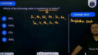 Which of the following oxide is amphoteric in nature [upl. by Notaes]