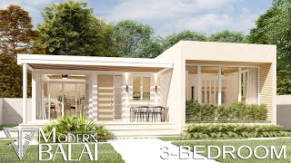 Simple and Elegant Modern Bungalow House Design  3Bedroom [upl. by Zoa]