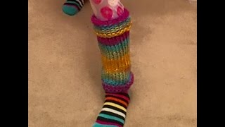 Easy Loom Knit Leg Warmer [upl. by Earl]