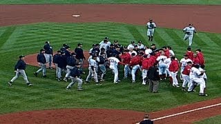 ALCS Gm3 Red Sox Martiez Ramirez Yankees Clemens Zimmer in benchesclearing [upl. by Hasty]