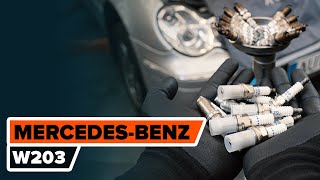 How to change spark plug on MERCEDESBENZ W203 CClass TUTORIAL AUTODOC [upl. by Assirroc]