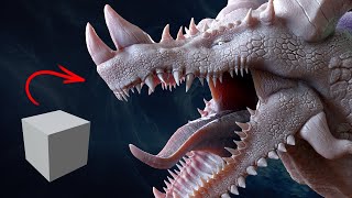 Blender Makes Sculpting Easy Block to Beast in 1 Hour [upl. by Saxet]