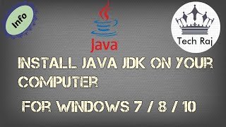 How to Download and Install Java JDK on Windows 7810 [upl. by Nestor]