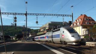 HDZug der SNCF TGV in Baden  Schweiz Eisenbahn trains [upl. by Dwan]