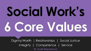 Social Works 6 Core Values NASW Code of Ethics [upl. by Lina983]