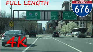 ⁴ᴷ Interstate 676 Philadelphia PACamden NJ eastbound 4K VIDEO [upl. by Burke323]